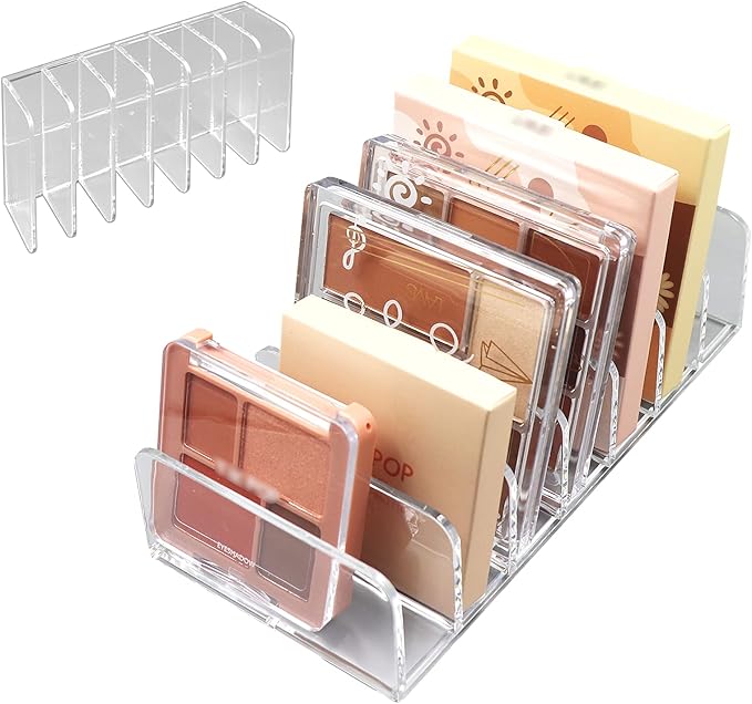 Makeup Organizer, Compact Makeup Palette Organize, for Bathroom Countertops, Vanities, Cabinets, Sleek Modern Cosmetics Storage Solution for - Eyeshadow Palettes, Contour Kits, Blush-FemmiqueWomen