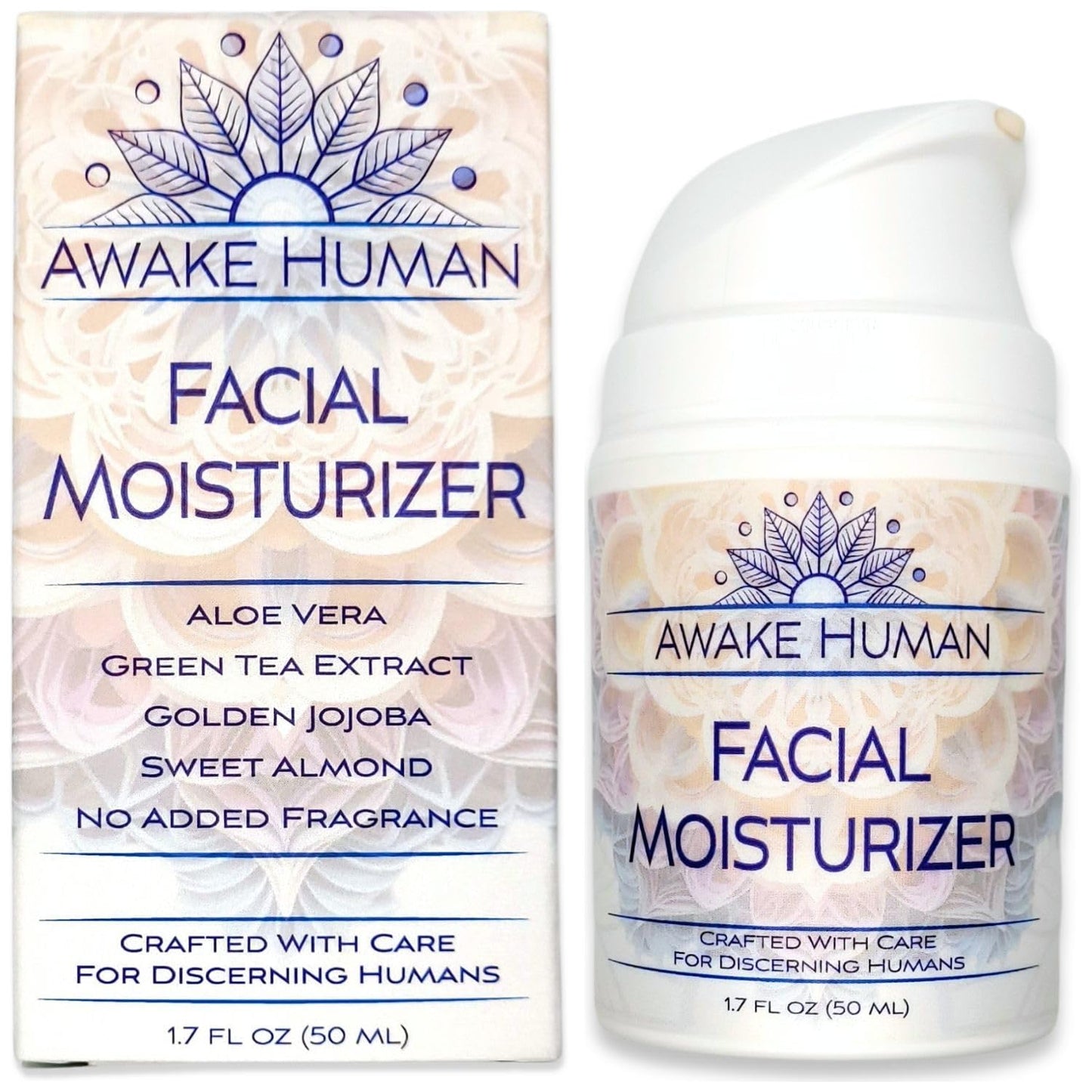Natural Face Moisturizer for Dry Sensitive Skin - Organic Natural Face Cream - Facial Aloe & Green Tea Moisturizer Cruelty Free - Vegan Face Moisturizer for Women, Acne-Safe, Anti-Aging, No Fragrance-FemmiqueWomen