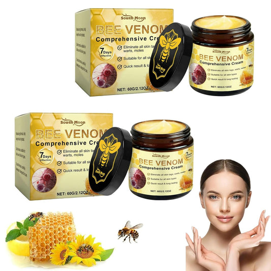 2PCS Bee Venom Skin Treatment Cream, 2025 Bee Venom Comprehensive Cream for All Skin Types, Skincare Treatment Creams, Visibly reduces blemishes-FemmiqueWomen