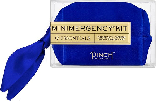 Pinch Provisions Velvet Minimergency Kit, for Her, Includes 17 Must-Have Emergency Essential Items, Compact, Multi-Functional Pouch, Gift for Parties and Birthdays-FemmiqueWomen