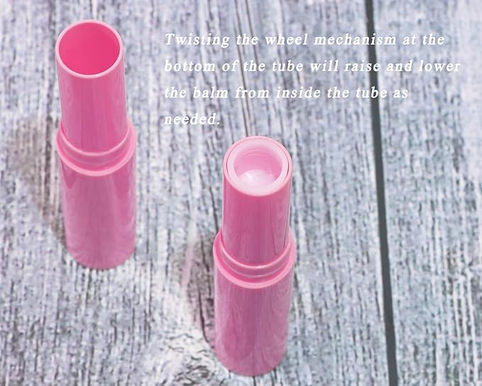 0.14oz Empty Flavored Lip Balm Container Tubes Plastic Homemade Moisturizing Lip Stick with Caps Bulk Fit for Women Adult DIY Making Supplies, 25 Count (Rose Pink)-FemmiqueWomen