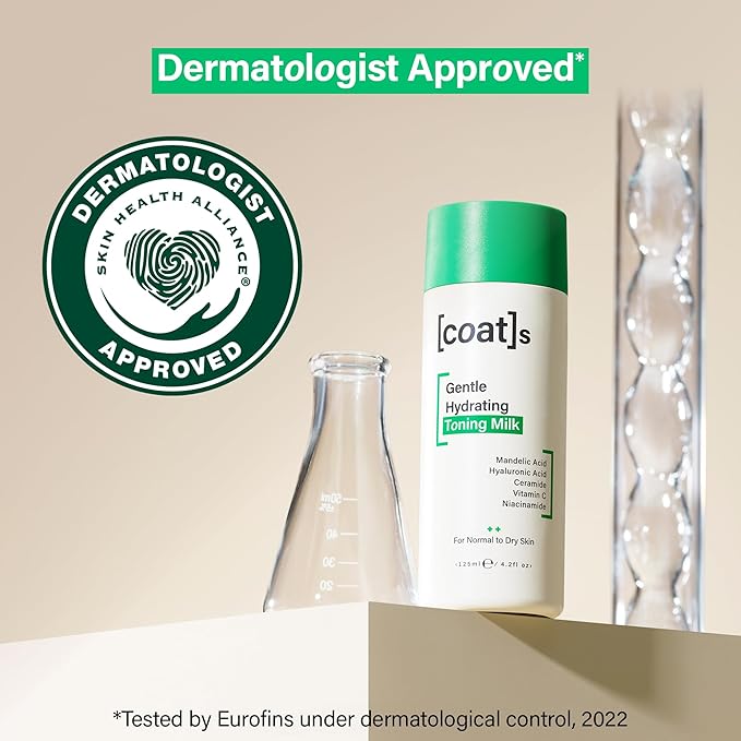 Coats Gentle Hydrating Toning Milk – Hydrates, Protects + Exfoliates to Help Prevent Breakouts – Dermatologically Approved + Clinically Proven – 4.2 oz-FemmiqueWomen