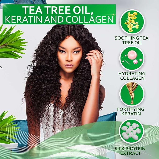 Tea Tree Oil Shampoo - Sulfate and Paraben Free with Collagen Keratin - Ideal for Women and Men with Oily Hair and Scalp Buildup - Anti Dandruff Treatment for Itchy, Dry Scalps – Salon Grade Products-FemmiqueWomen