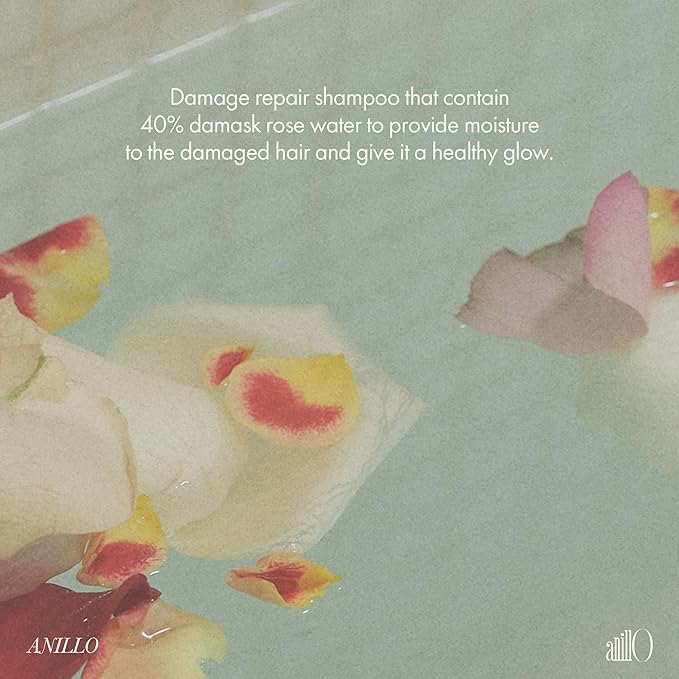 Rosy Night Repair Shampoo – Anti-Dandruff & Damage Repair with Damask Rose Water & Ceramide – Color Safe, Silicone & Sulfate Free (15.22 fl. Oz)-FemmiqueWomen