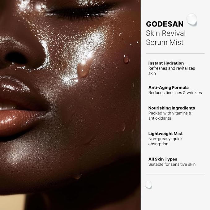 Skin Revival Serum Mist 1.35fl oz - Hydrating Facial Mist, Glowy Skin, Vegan, Sets Makeup, All Skin Type-FemmiqueWomen