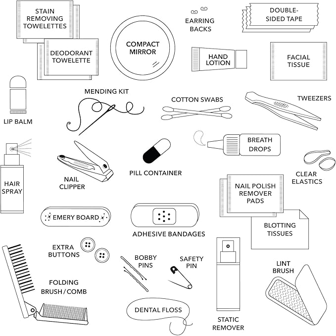 Pinch Provisions Shemergency Kit for Her, 40 Emergency Essential Items, Compact, Multi-Functional Pouch, Gift for Women, Birthday, Bachelorette Parties, and More!-FemmiqueWomen