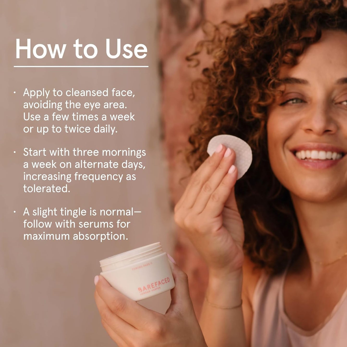 Barefaced Toning Pads II (60 Count) Exfoliating and Resurfacing Face Pads w/ 5% Glycolic Acid & Salicylic Acid, Helps with Brightening & Cleansing Skin, Clears Pores, Reduces Fine Lines and Wrinkles-FemmiqueWomen