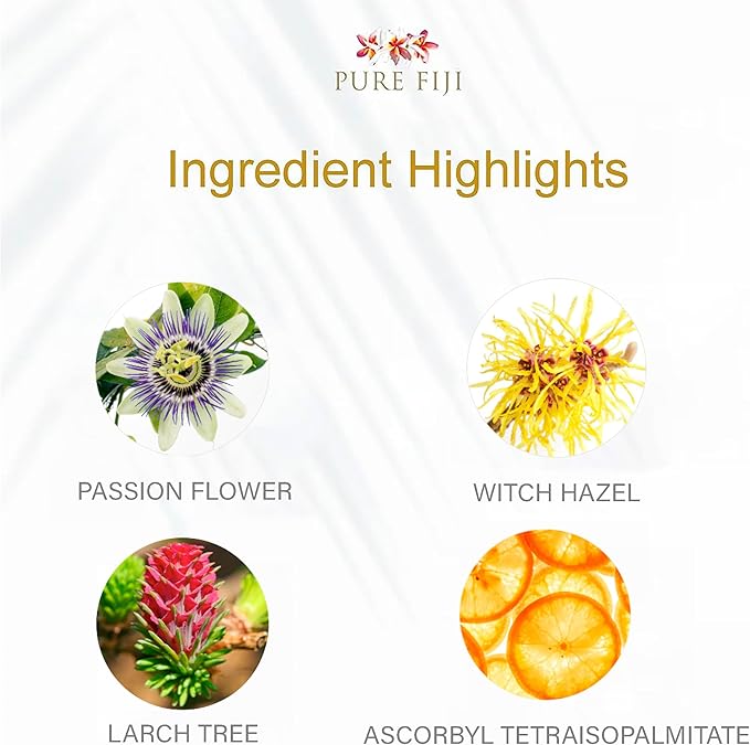 Pure Fiji Face Toner Mist with Vitamin C for Brightening & Refreshing Antioxidant Face Mist Hydrating Spray Helps Even Skin, Smooths Fine Lines and Wrinkles (4.4oz/130ml)-FemmiqueWomen