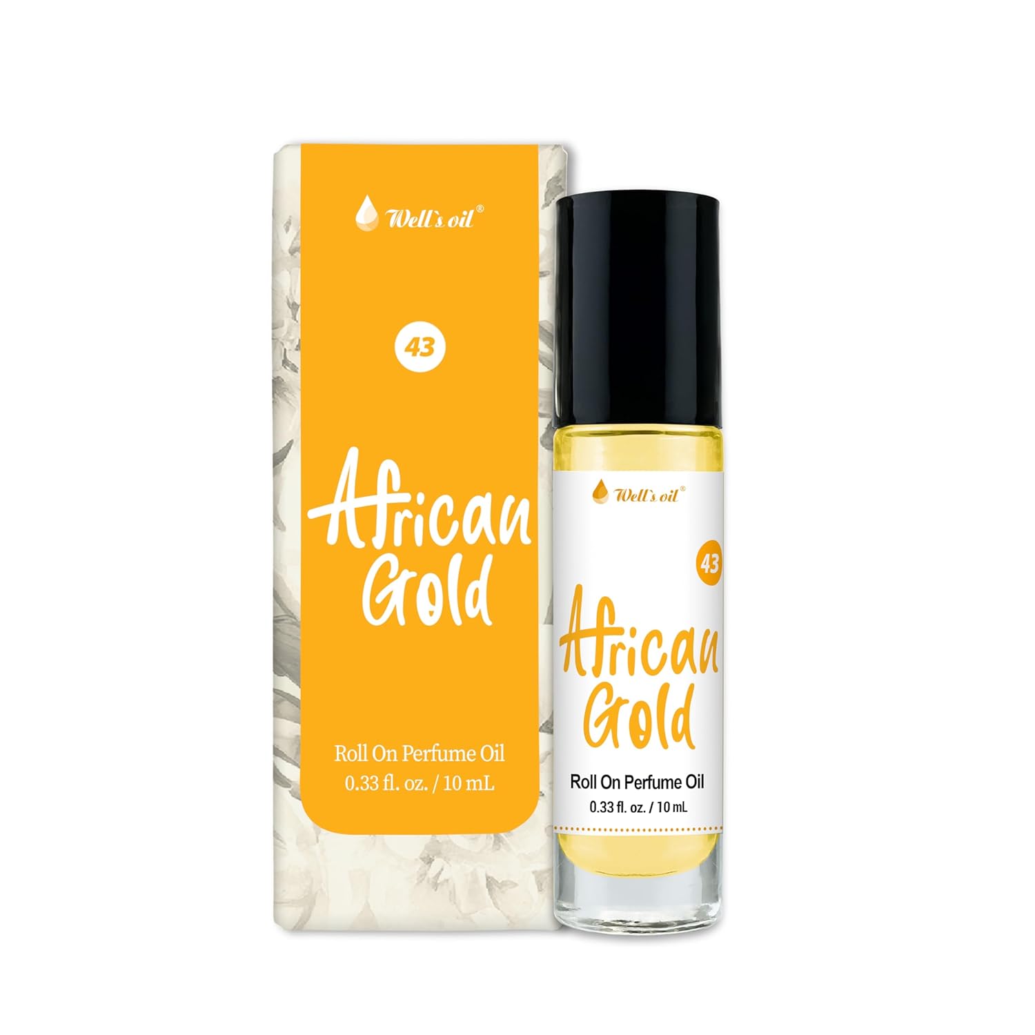 Well's Oil Roll-On Perfume Oil (African Gold) | Black Orchids Notes | Long-Lasting | Paraben-Free | 0.33 Fl Oz / 10 ml-FemmiqueWomen
