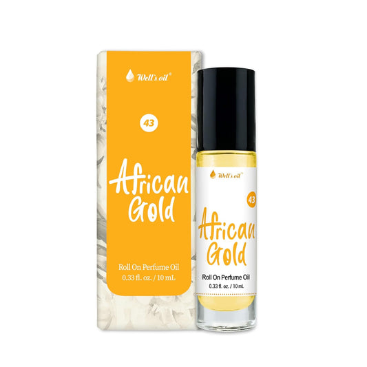 Well's Oil Roll-On Perfume Oil (African Gold) | Black Orchids Notes | Long-Lasting | Paraben-Free | 0.33 Fl Oz / 10 ml-FemmiqueWomen