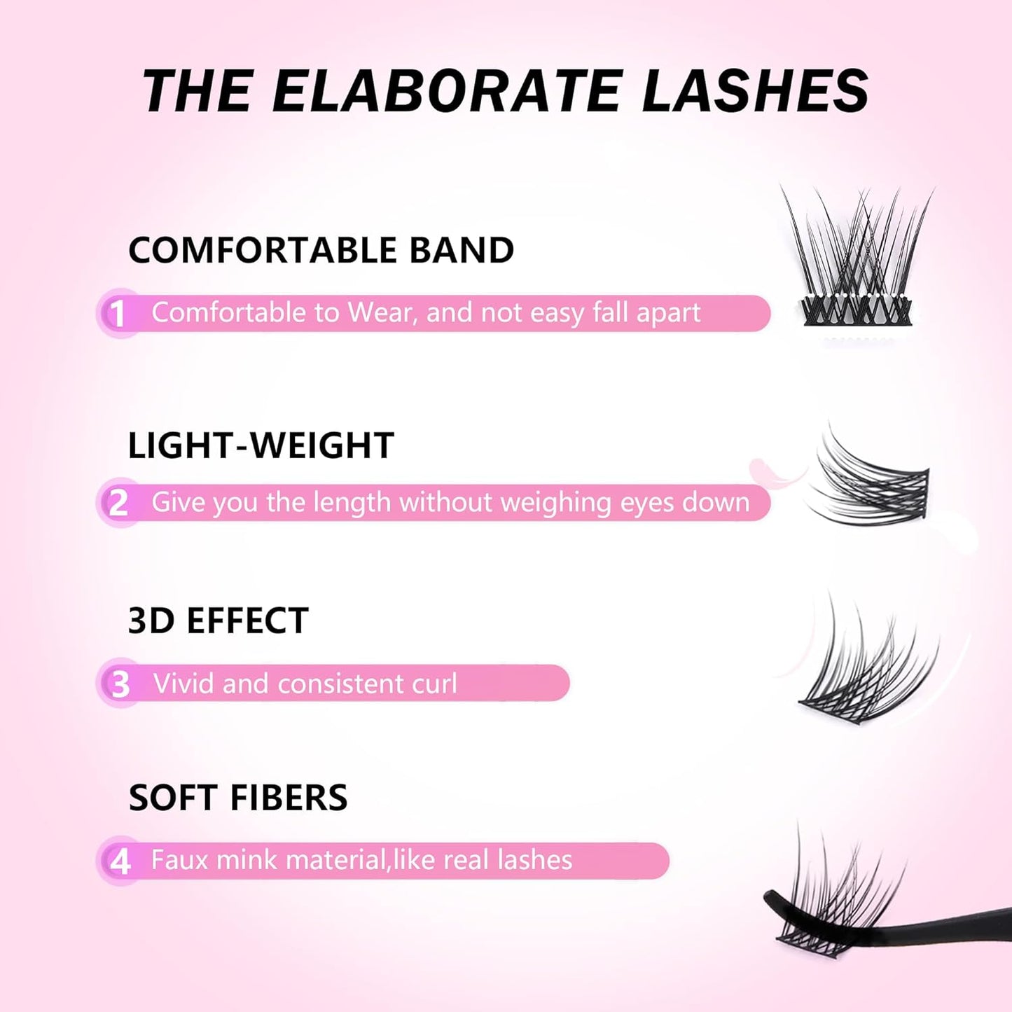 GAQQI Lash Clusters Kit, DIY Lash Extension Kit 120PCS Cluster Lashes C Curl, Wispy Eyelash Clusters 10-16MM with Lash Bond and Seal,Lash Remover and Lash Applicator (GQ03-KIT)-FemmiqueWomen