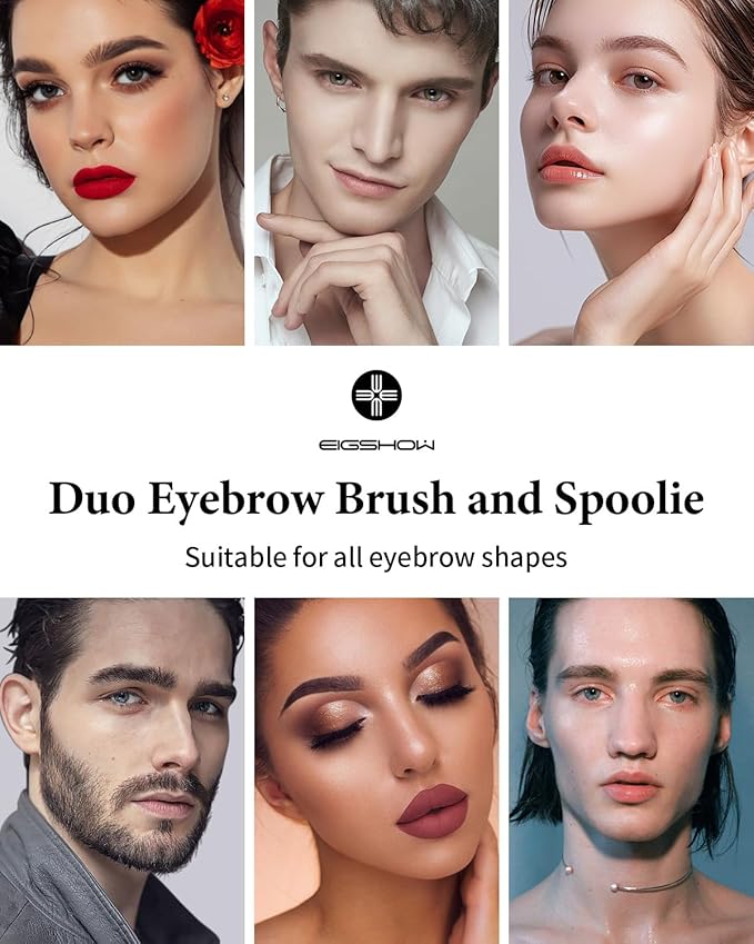 Eyebrow Brush, Dual-ended Angled Eyebrow Brush for Brows or Lashes D108 - Black-FemmiqueWomen