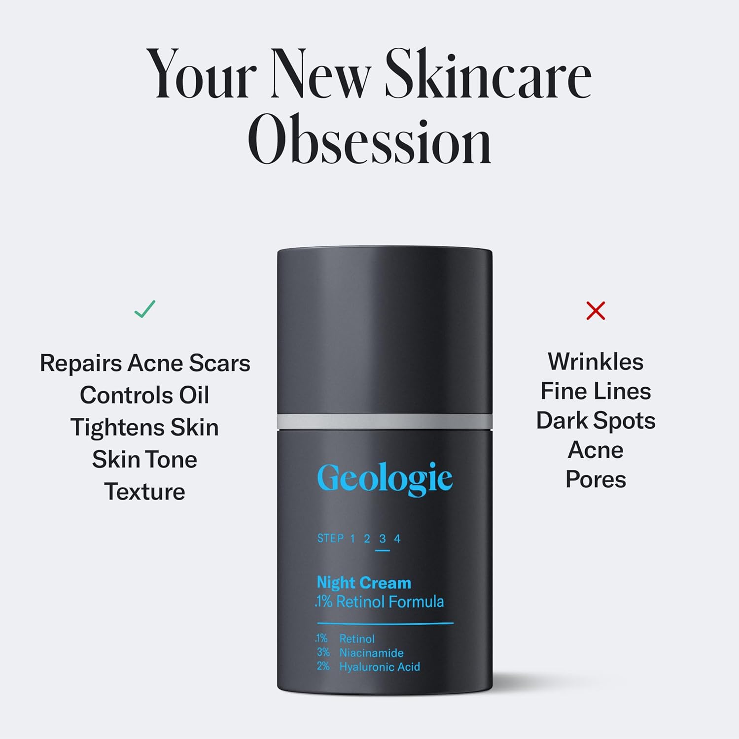 Geologie Retinol Anti-Aging Face Cream for Sensitive Skin | Beginner-Friendly .1% Retinol Formula | Effective Results | Reduces Wrinkles | For Men & Women-FemmiqueWomen