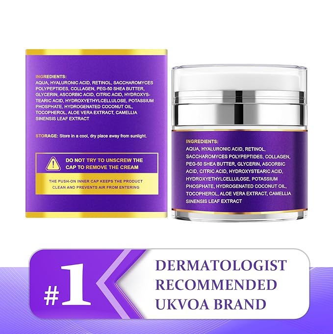 Retinol Neck & Face Wrinkle Cream for Women, Neck Cream for Tightening and Firming, Anti Aging Skin Care with Collagen & Hyaluronic Acid, Instant Face Lift Cream 1.7 Fl Oz-FemmiqueWomen