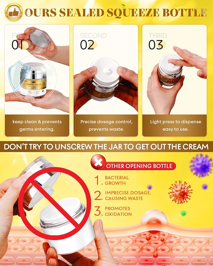 3% Retinol Cream Face Moisturizer, Anti Aging Neck Firming Cream with Collagen, Day & Night Face Cream with Hyaluronic Acid, Lifting & Tightening Wrinkle for Women & Men, 1.7 FL OZ, 3PC-FemmiqueWomen