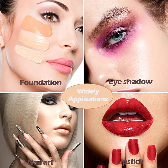 180 Degree Folding Acrylic Makeup Mixing Palette, Plastic Foundation Makeup Facial Palette with Felt Bag, Transparent Spatula Tool for Eyeshadow Liquid Foundation Cosmetic Pigment Mixing-FemmiqueWomen