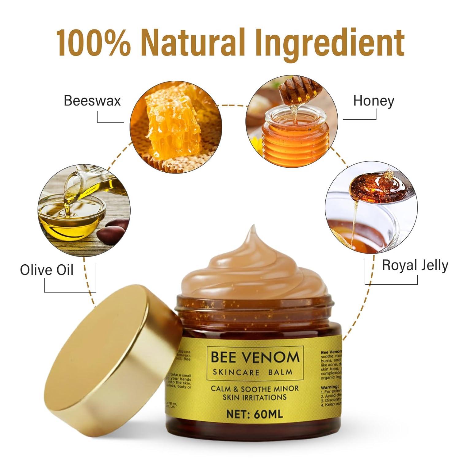 Bee Venom Cream, Natural Face Lifting and Firming, Reduces Skin Blemishes, Gentle and Non-Irritating for All Skin Types-FemmiqueWomen