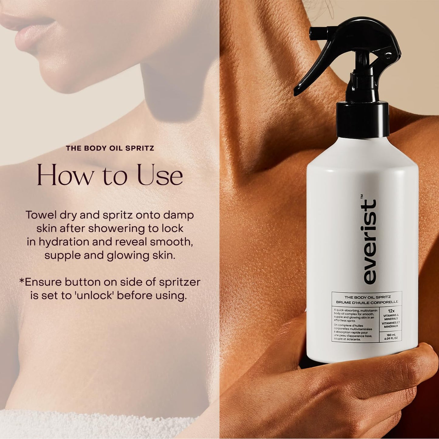 The Body Oil Spritz, Instant Absorption, Non-greasy, Vegan, Skincare Ingredients, 6.1 fl oz-FemmiqueWomen