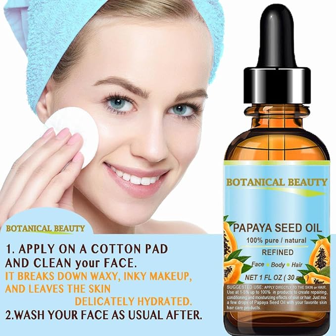 PAPAYA SEED OIL. 100% Pure / Natural / Undiluted /Refined Cold Pressed Carrier Oil. 0.5 Fl.oz.- 15 ml. For Skin, Hair And Lip Care.-FemmiqueWomen