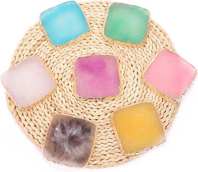 1 Piece Nail Art Palette Nail Polish Palette Mixing Palette Makeup Plate Nail Plate for Nail Art Nail Tip Holder Nail Art Display (pink square)-FemmiqueWomen