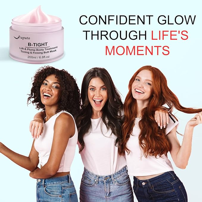 B-TIGHT Body Cream, 200ml Leave-On Booty Enhancing Mask, Firming & Moisturizing Cream, Leave-On Cellulite Mask - Improves Skin Tightness in Buttock Area, Lift sagging skin - 6.76 oz-FemmiqueWomen