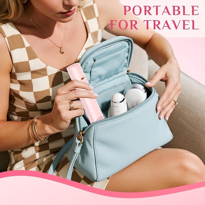 2025 New 2-in-1 Electric Bikini Trimmer for Women - Dual Head Electric Razor,Waterproof Painless Bikini Shaver, Pubic Hair Trimmer for Private Area & Body Hair, Pink-FemmiqueWomen