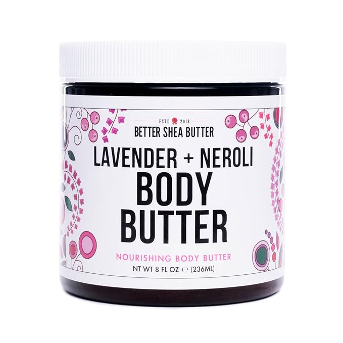 Body Butter for Women LAVENDER NEROLI | Whipped Body Moisturizer with Raw Shea Butter for Dry Skin, Paraben Free, Non-Greasy, No Synthetic Fragrances | 8 oz-FemmiqueWomen