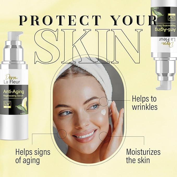 1 Pack - Derm La Fleur Anti- Aging Serum - Derm La Fleur Plus, Derm La Fleur Luxe 1 Bottle Serum For 1 Month, Derma Fleur Moisturizing Skin Conditioner.-FemmiqueWomen