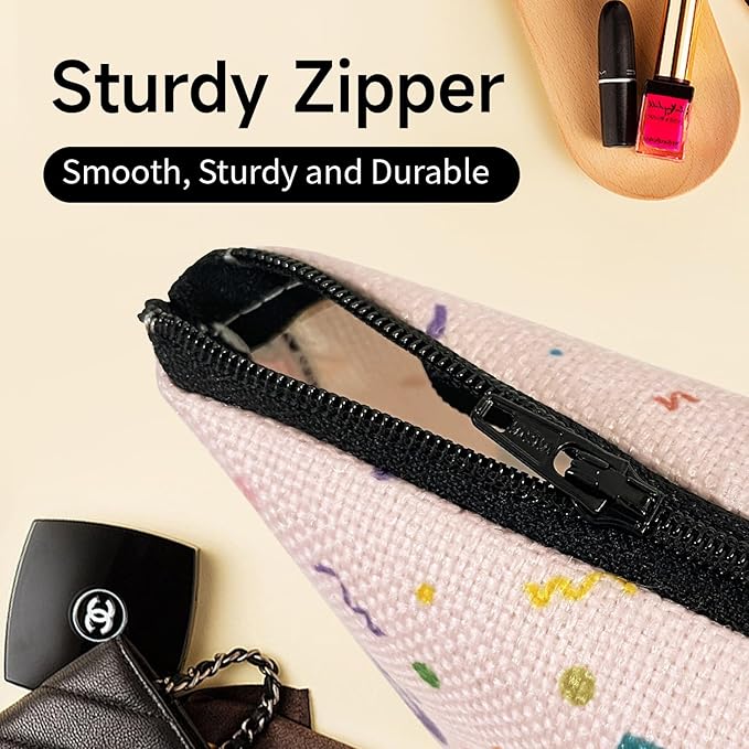 My Dance Era Canvas Zipper Cosmetic Bag, Small Makeup Bag for Women, Friends, Daughter, Sister for Dancers, Dancer Birthday Gifts for Girls (Pink)-FemmiqueWomen