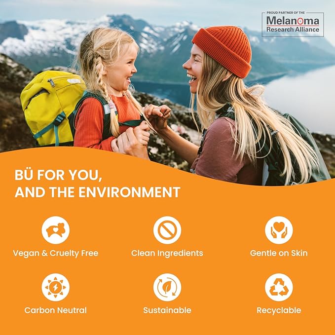 BU SPF 50 Kids Sunscreen Spray for Face and Body, Non Aerosol Spray, Fragrance Free, Clear, Non Greasy, Water Resistant, Fragrance Free 1 oz (3 Pack)-FemmiqueWomen