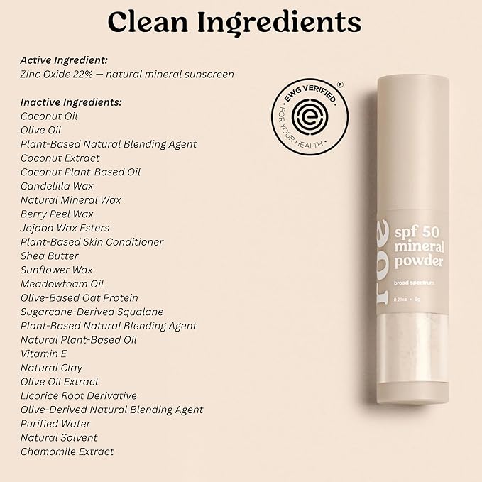 Roe Wellness- Kids SPF 50 Brush On Mineral Sunscreen Powder EWG Certified, Non-Toxic, Reef-Friendly, Easy to Apply for Kids, Babies & Parents (2Pack)-FemmiqueWomen
