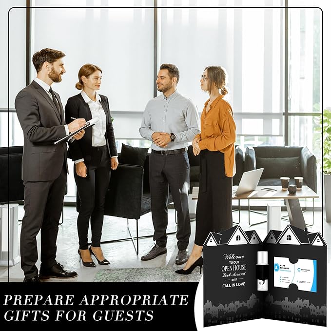 25 Pcs Open House Lip Balm with Cards Real Estate Agent Supplies Lip Moisturizer Moisturizing Lip Balm Bulk Moisturizing Lip Balm Stick for Open House Business Advertising Events-FemmiqueWomen