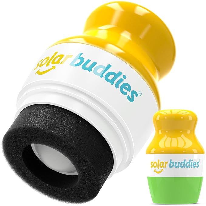 Solar Buddies Sunscreen Applicator - Single Green - Refillable Roll on Sponge Sunscreen, Suncream & Lotion Applicator For Kids, Adults & Families - Holds 3.4fl oz, Perfect Size for Travel-FemmiqueWomen