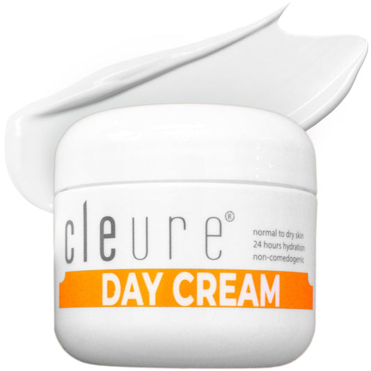 Cleure Anti-Aging Day Cream & Facial Moisturizer w/Pure Shea Butter for Sensitive Skin - Fragrance Free, Gluten, Salicylate and Paraben Free (2 oz, Pack of 1)-FemmiqueWomen