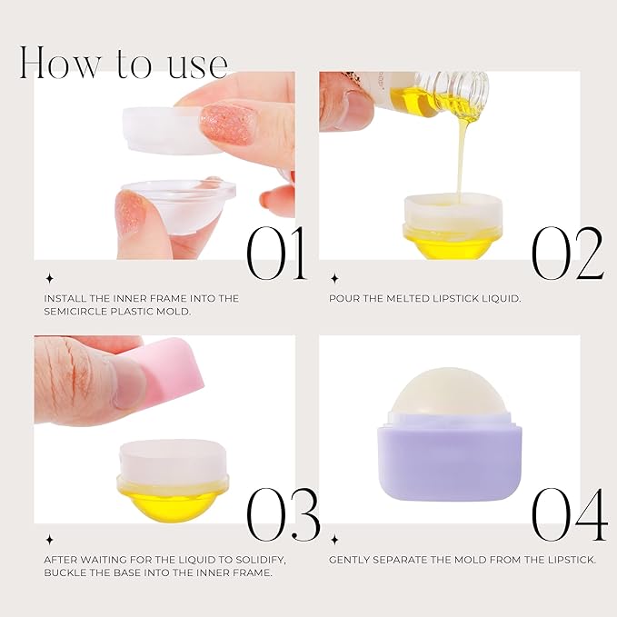 0.25 oz(7g) Empty Lip Balm Square Containers Tubes Lipstick 12 Pieces for Make Natural Lip Balm Lip Care - DIY & BPA FREE (Purple)-FemmiqueWomen