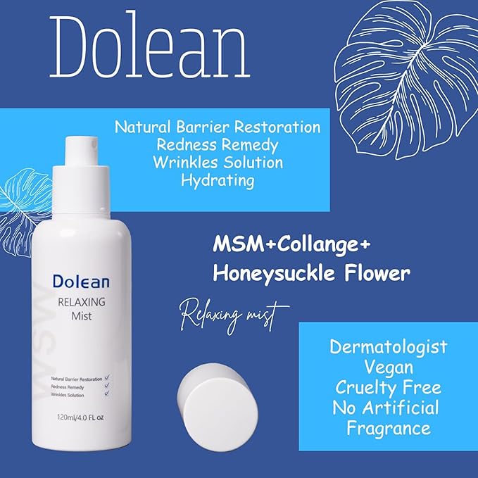 Relaxing Mist Facial Spray With Msm And Collagen, Face Mist Hydrating And Redness Remedy,No Artificial Fragrance, Body/Skin Care, 4 Fl Oz-FemmiqueWomen
