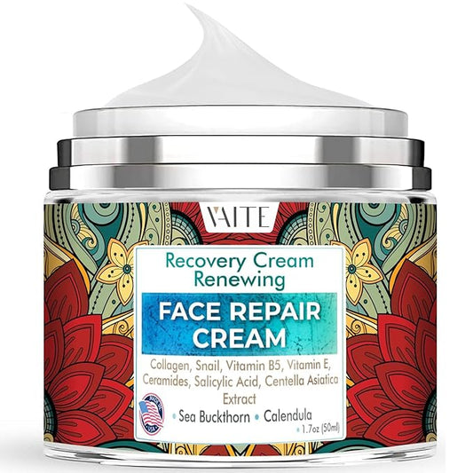 VAITE Face Moisturizer Remedy Skin Repair Cream with Snail, Salicylic Acid, Vitamin B5, Vitamin E, Collagen, and Ceramides for Men and Women Anti-aging Anti-wrinkle Made in USA Night and Day-FemmiqueWomen