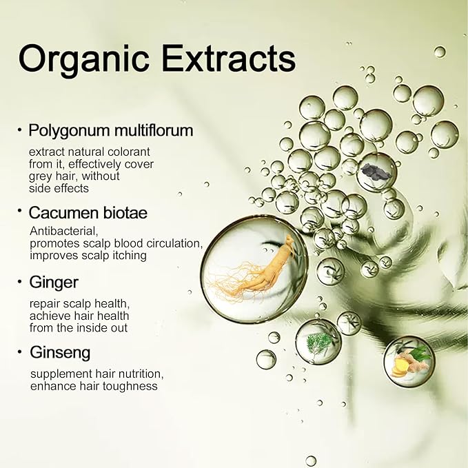 Hair Dye Shampoo, Gray Hair Coverage Dye Shampoo, Hair Color Shampoo for All Hair Types, Champu Para Canas, Suitable for Home and Salon (Dark Coffee)-FemmiqueWomen