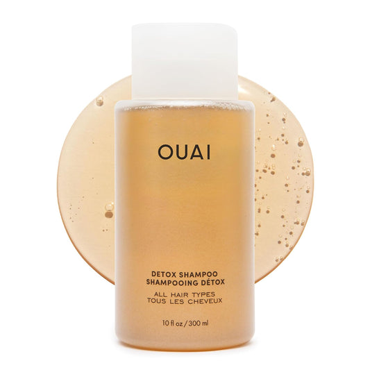 OUAI Detox Shampoo - Clarifying Shampoo for Build Up, Dirt, Oil, Product and Hard Water - Apple Cider Vinegar & Keratin for Clean, Refreshed Hair - Sulfate-Free Hair Care (10 oz)-FemmiqueWomen