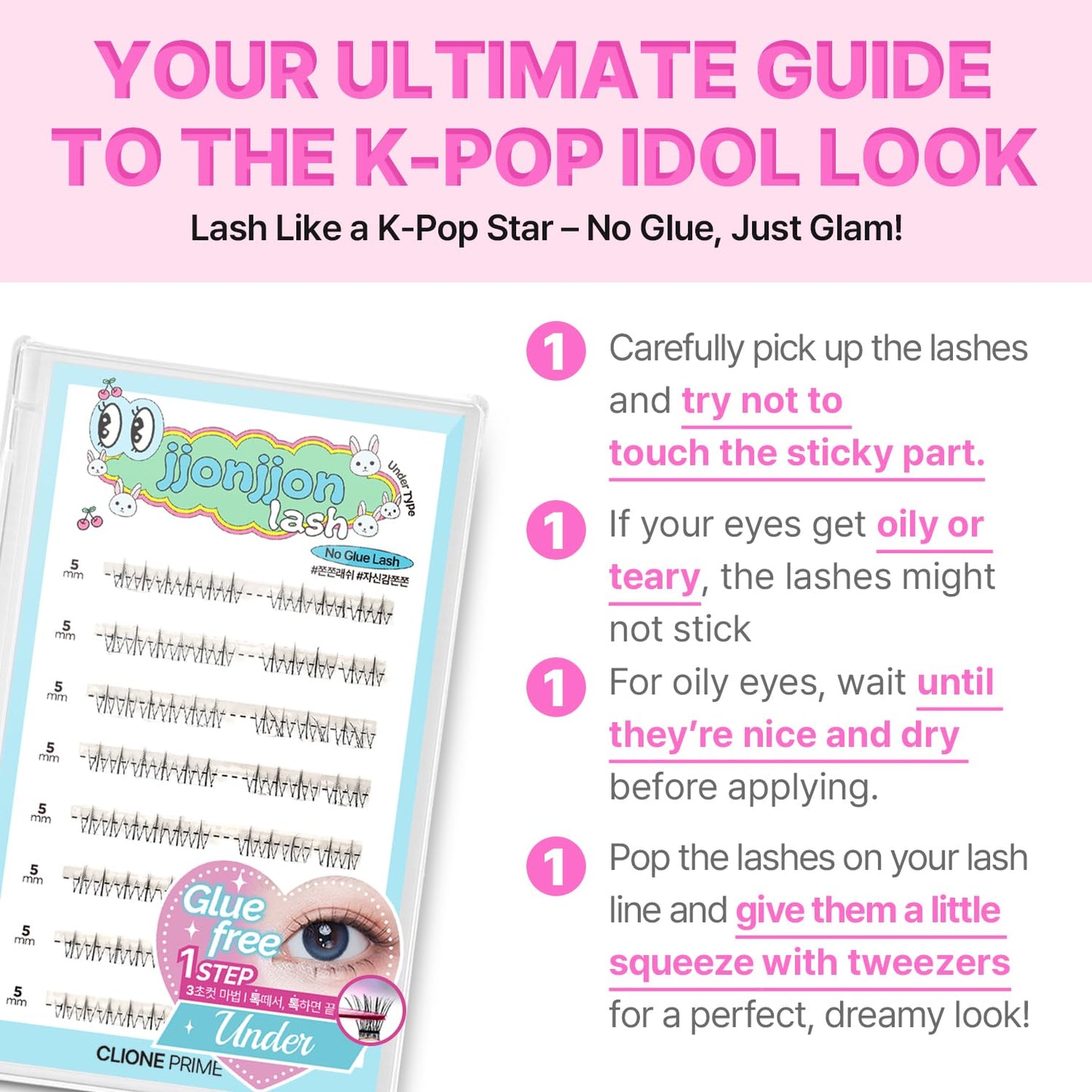 Korean Self Adhesive Lash Clusters Dolly Look No Glue Press On Pre Bond Lash Clusters Fluffy Self Adhesive False Eyelashes No Glue Needed Reusable Wispy Eyelash Extensions-FemmiqueWomen