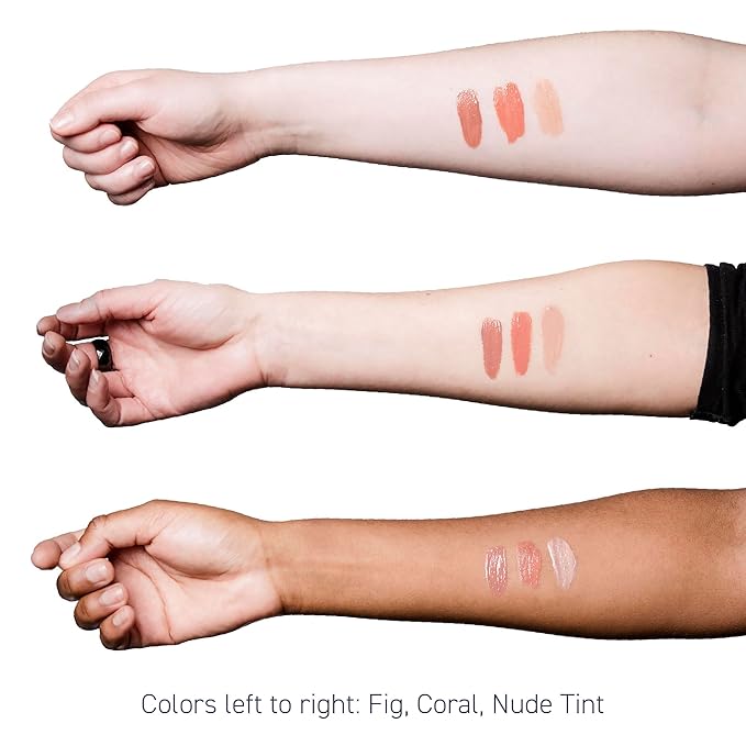 Brush On Block Sun Shine Protective Lip Oil SPF 30, Mineral Protection from UVA/UVB & Blue Light, Hydrating, Cruelty-Free, Gluten-Free, & Vegan, Fig-FemmiqueWomen