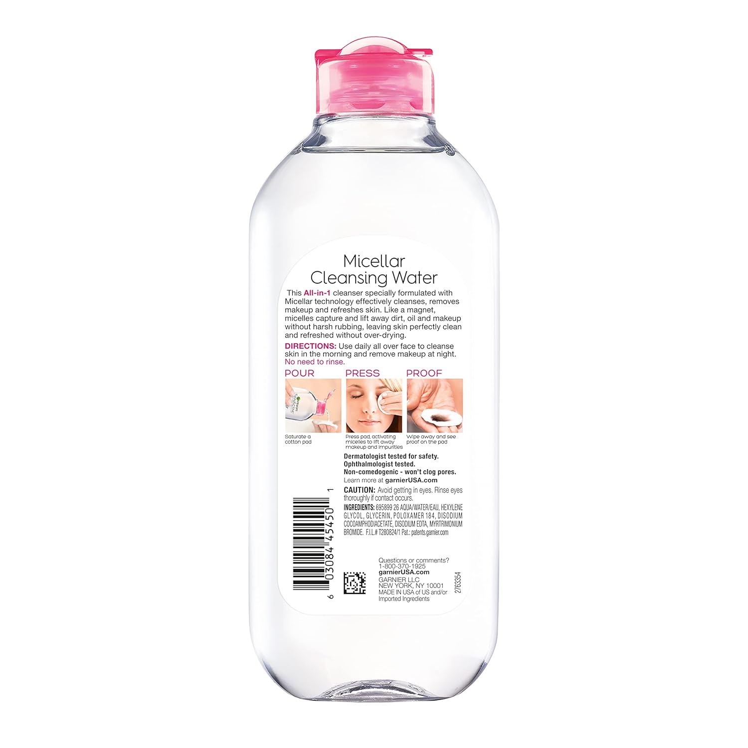 Garnier Micellar Water, Hydrating Facial Cleanser & Makeup Remover, Suitable for Sensitive Skin, Vegan, Cruelty Free, 13.5 Fl Oz (400mL), 1 Count-FemmiqueWomen