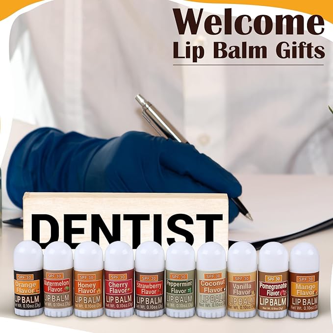 10 Pcs Mini Sunscreen Lip Balms Bulk SPF 30 Lip Balm Sticks Favors with Sunscreen SPF Employee Staff Appreciation Gifts Bulk Team Coworkers Christmas Party Gifts for Travel Beach-FemmiqueWomen