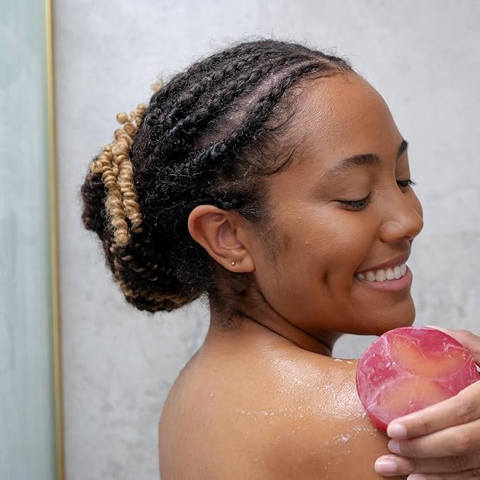 ANIHANA Handcrafted Natural Soap with Coconut Oil, Gentle Cleansing, Paraben Free, Refreshing Peach Smoothie Scent, 4.23 oz-FemmiqueWomen