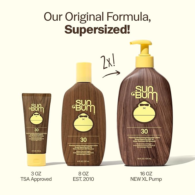 Sun Bum Original SPF 30 Sunscreen Body Lotion - Broad Spectrum Moisturizing Sunscreen with Vitamin E - Hawaii 104 Act Compliant (Made Without Octinoxate & Oxybenzone) - 16 oz-FemmiqueWomen