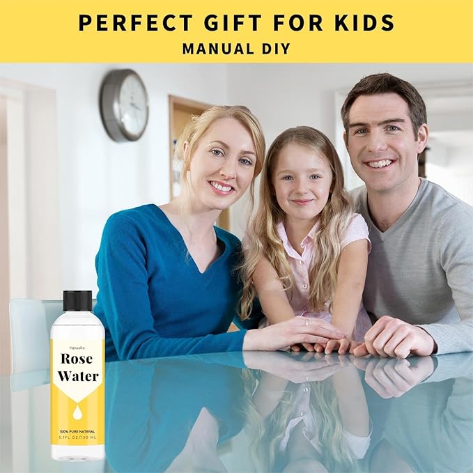 5.1 fl oz Rose Hydrosol for Face Hydrating Mist Hydration, 100% Pure Rose Water, Cleanses & Softens Skin, Promotes Healthy Skin Cell, Suitable for All Skin Types-FemmiqueWomen