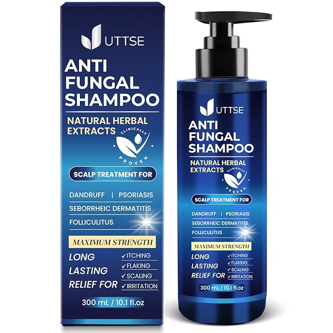 Anti-Fungal Shampoo for Scalp Psoriasis: Dandruff Shampoo for Folliculitis and Seborrheic Dermatitis - Relieves Itchy & Dry Scalp - 300 mL / 10.1 fl.oz-FemmiqueWomen