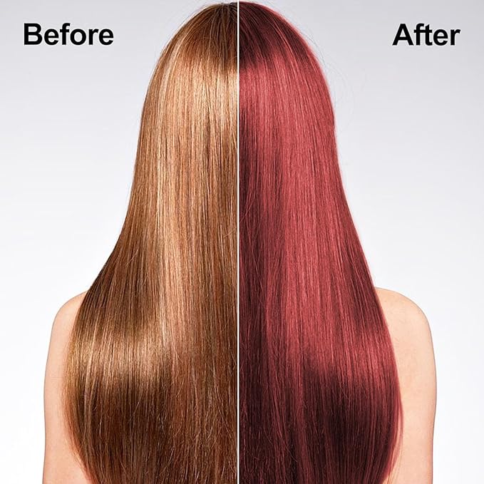 Wine Red Hair Dye for Men and Women, Hair Color Shampoo For Home Use, 16.9 Fl Oz Shampoo Para Canas (Wine Red)-FemmiqueWomen