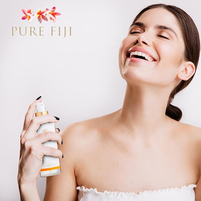 Pure Fiji Face Toner Mist with Vitamin C for Brightening & Refreshing Antioxidant Face Mist Hydrating Spray Helps Even Skin, Smooths Fine Lines and Wrinkles (4.4oz/130ml)-FemmiqueWomen