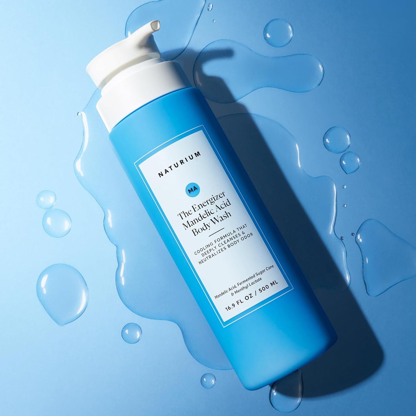 Naturium The Energizer Body Wash, Cooling & Refreshing Formula with Mandelic Acid, Deeply Cleanses & Neutralizes Body Odor, 16.9 oz-FemmiqueWomen